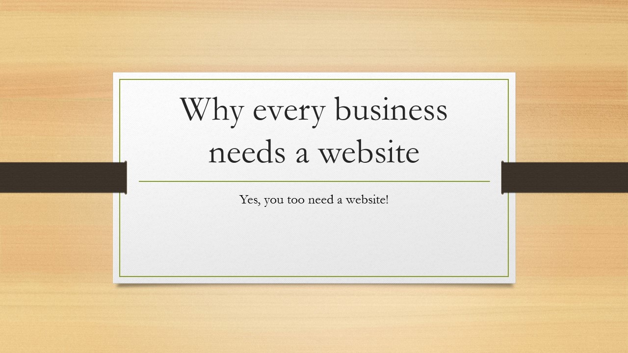 why every business needs a website
